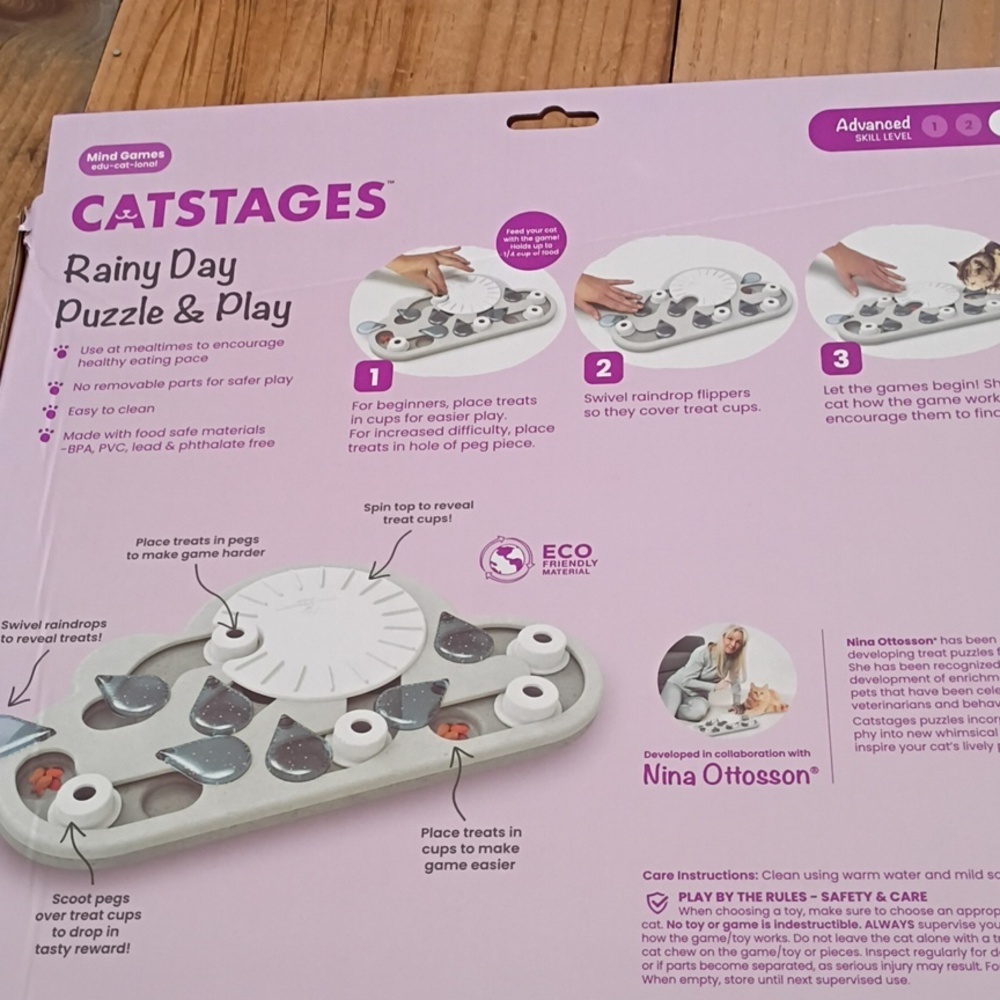 Catstages Nina Ottosson Interactive Cat Treat Puzzle and Feeder Toy - Picture 7 of 11